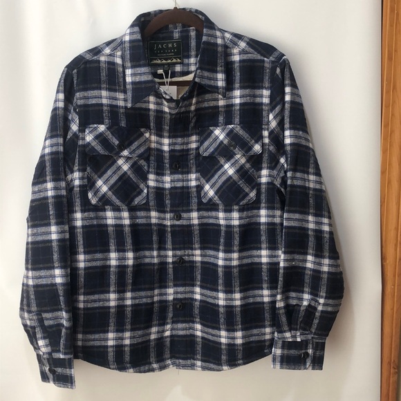 Jachs New York plaid Sherpa fleece lined flannel jacket NWT - Picture 1 of 7